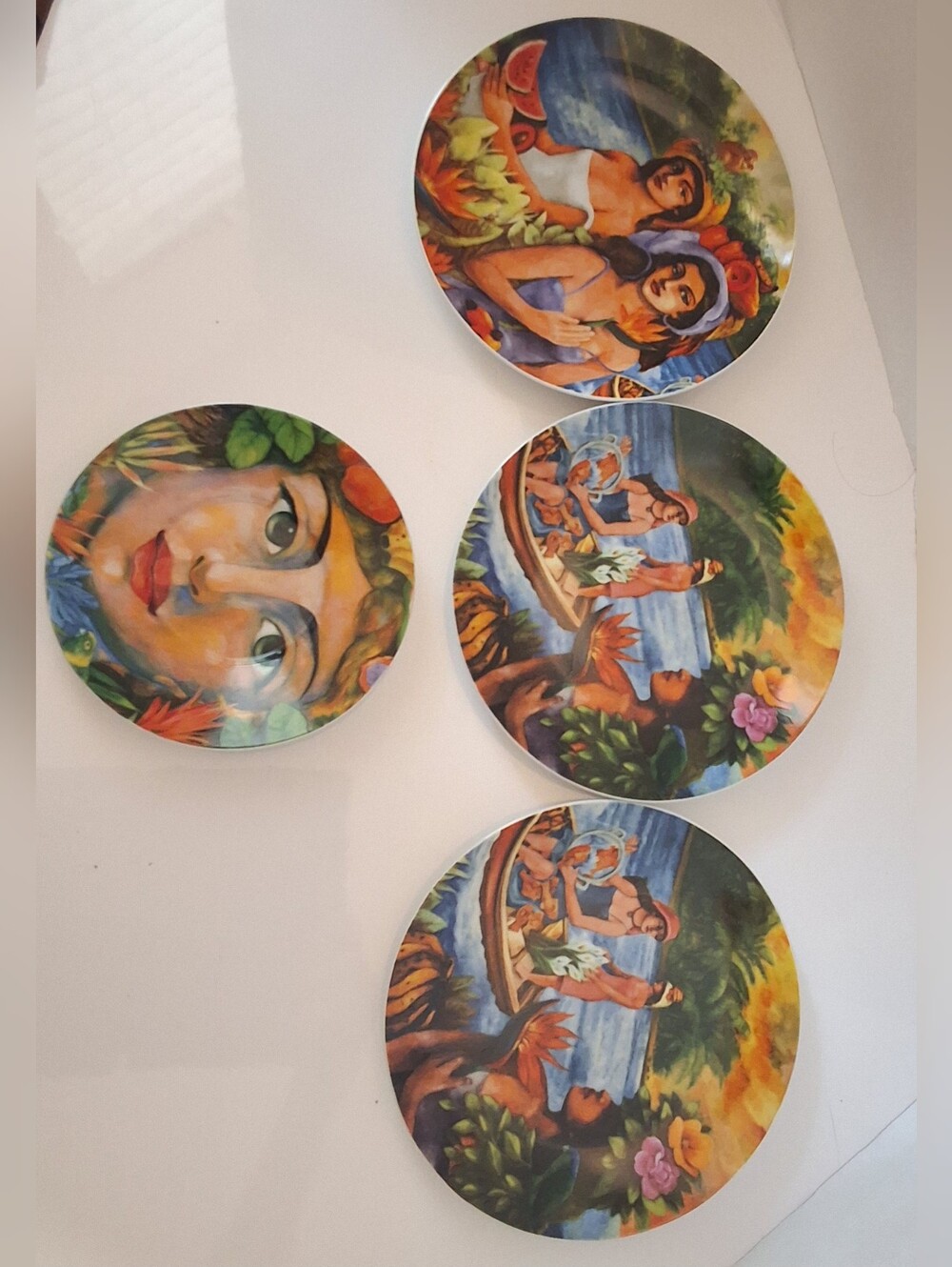 Idilica Collection w/artwork by Erwin Guillermo - Colorful Multi (Set of 4)